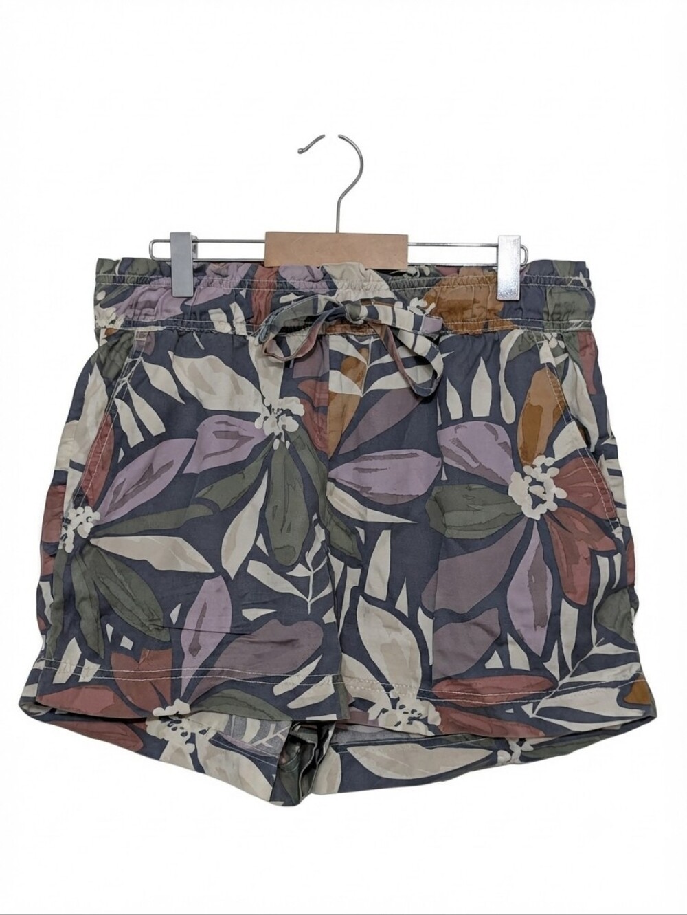 Nicole Miller High-Waist Floral Drawstring Shorts - Multicolor Pastels